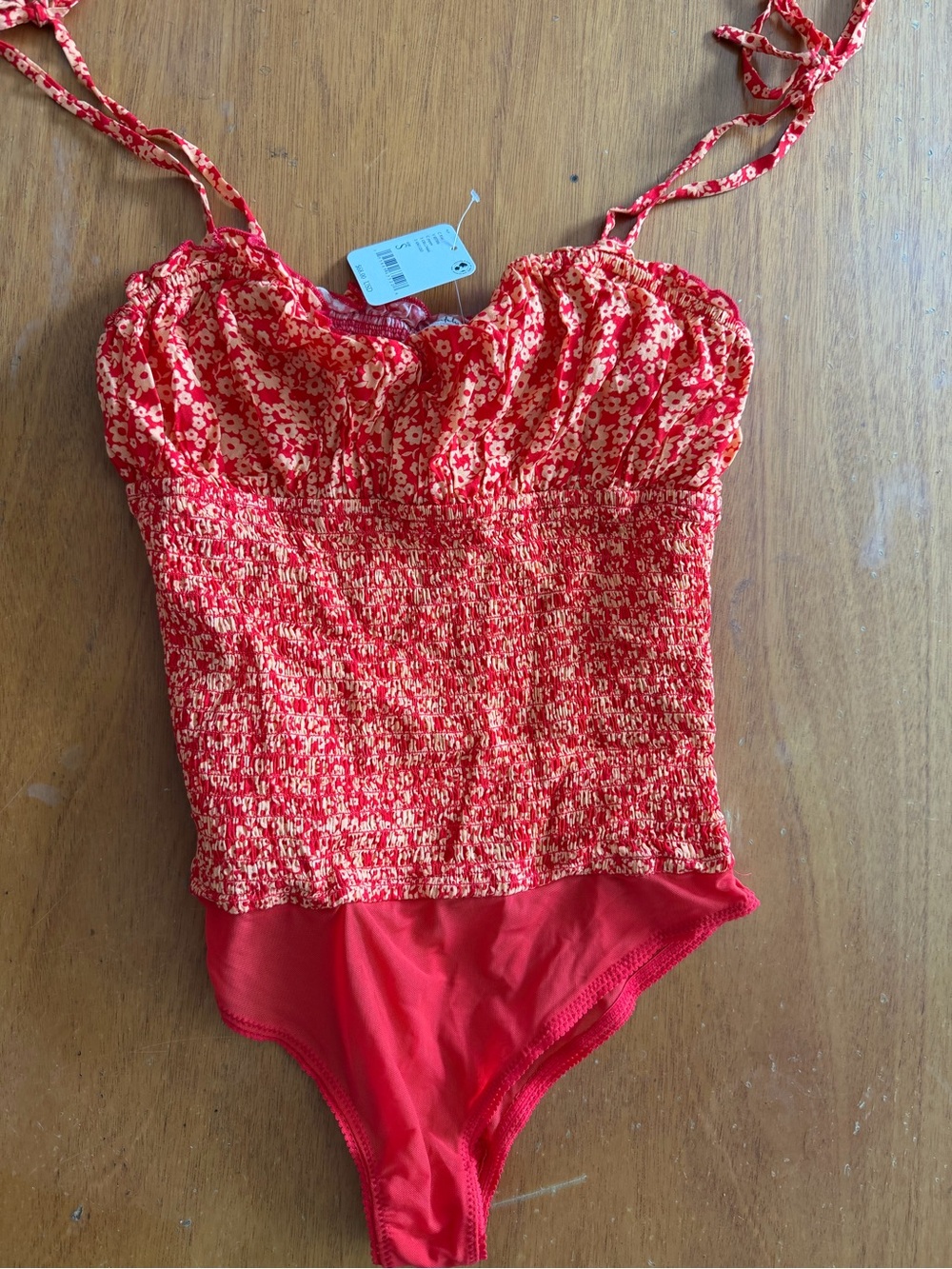 Free People Intimately floral corset-style bodysuit